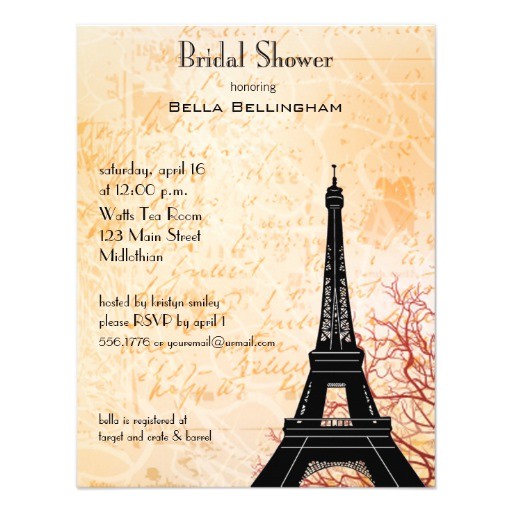 eiffel tower bridal shower invitation 161039704770216101