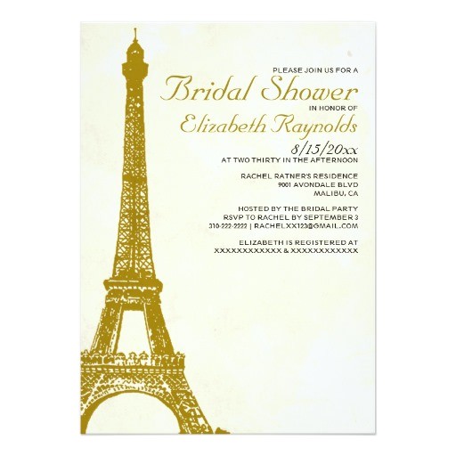vintage eiffel tower bridal shower invitations 161675214127426681