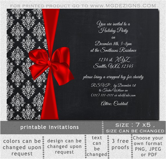elegant christmas party invitation template