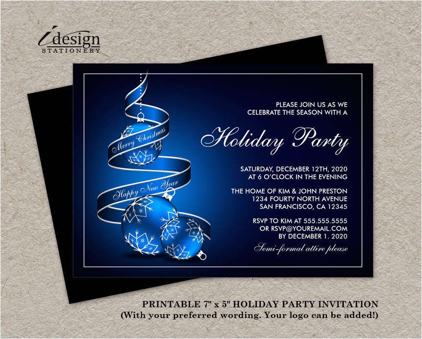 elegant holiday party invitations