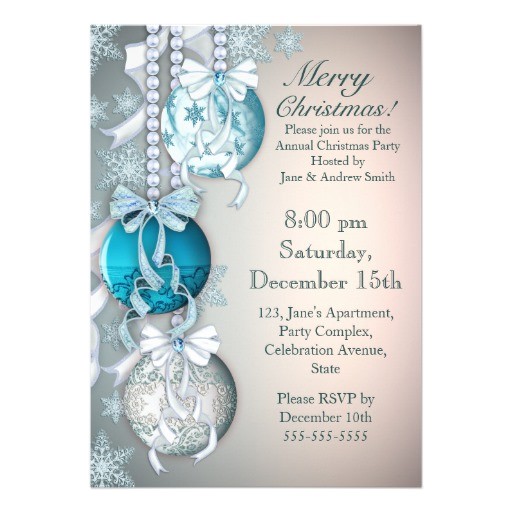 elegant ornaments holiday party invitation 161434912233116706