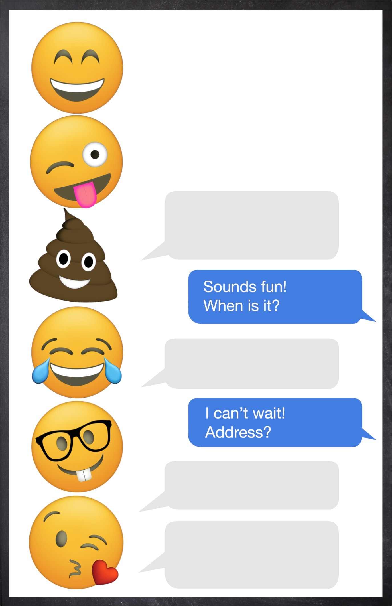 emoji birthday invitations free printable template