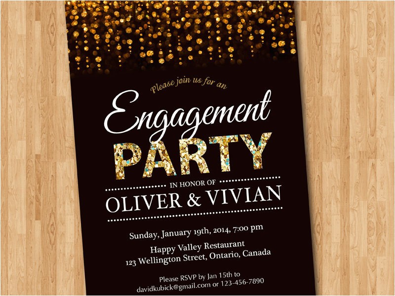 engagement party invitations etsy