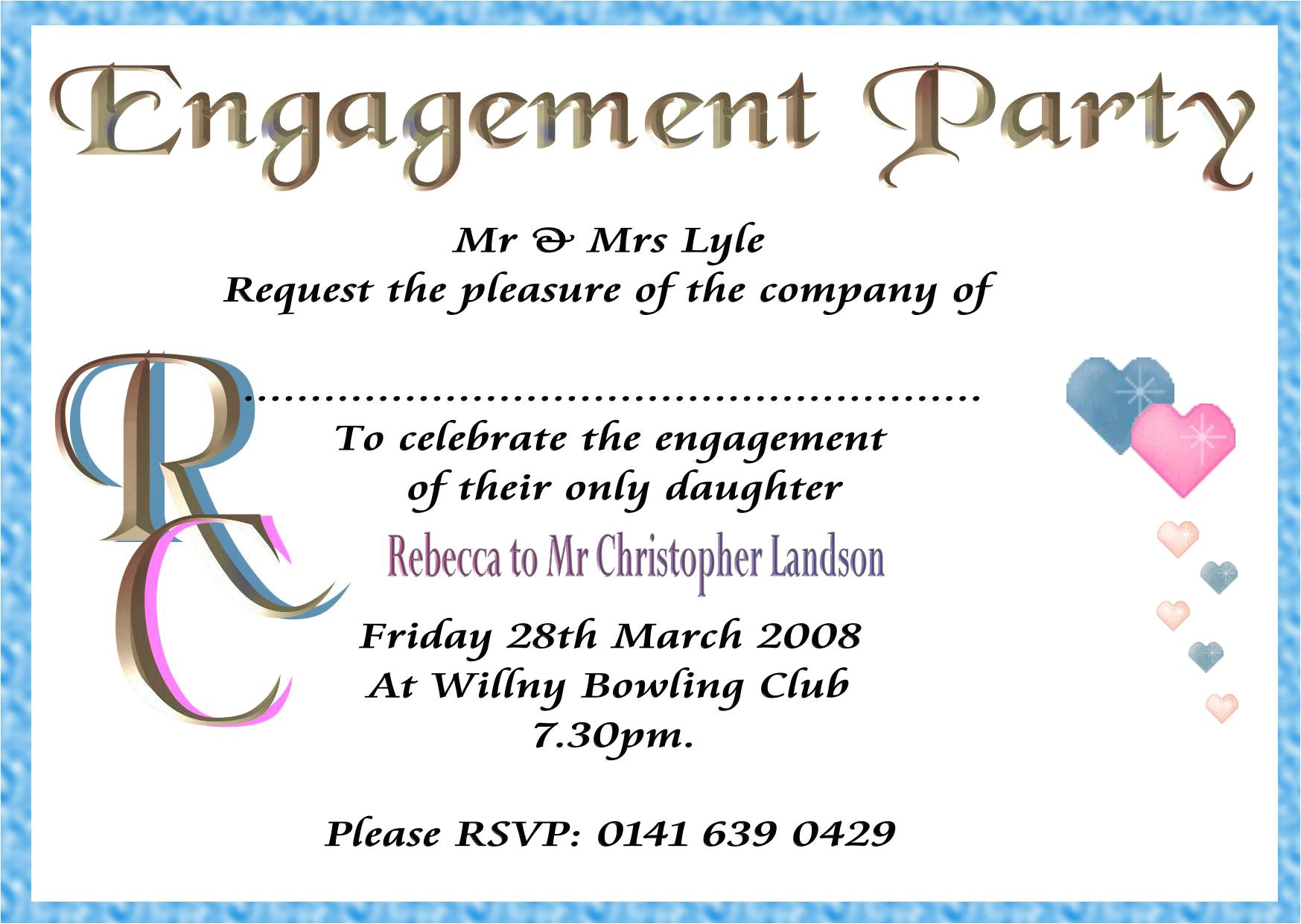 engagement party invitation template