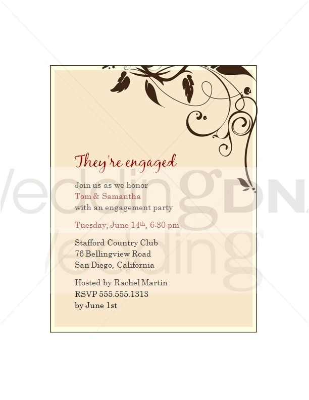 engagement party invites template