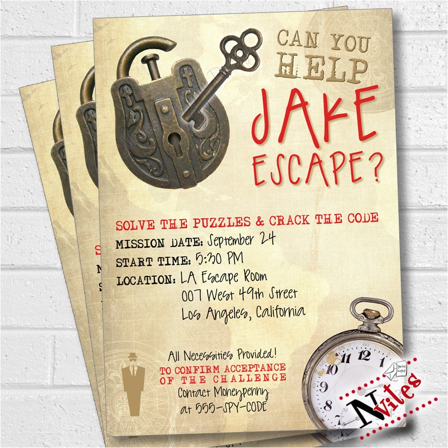 escape room party invitation escape room