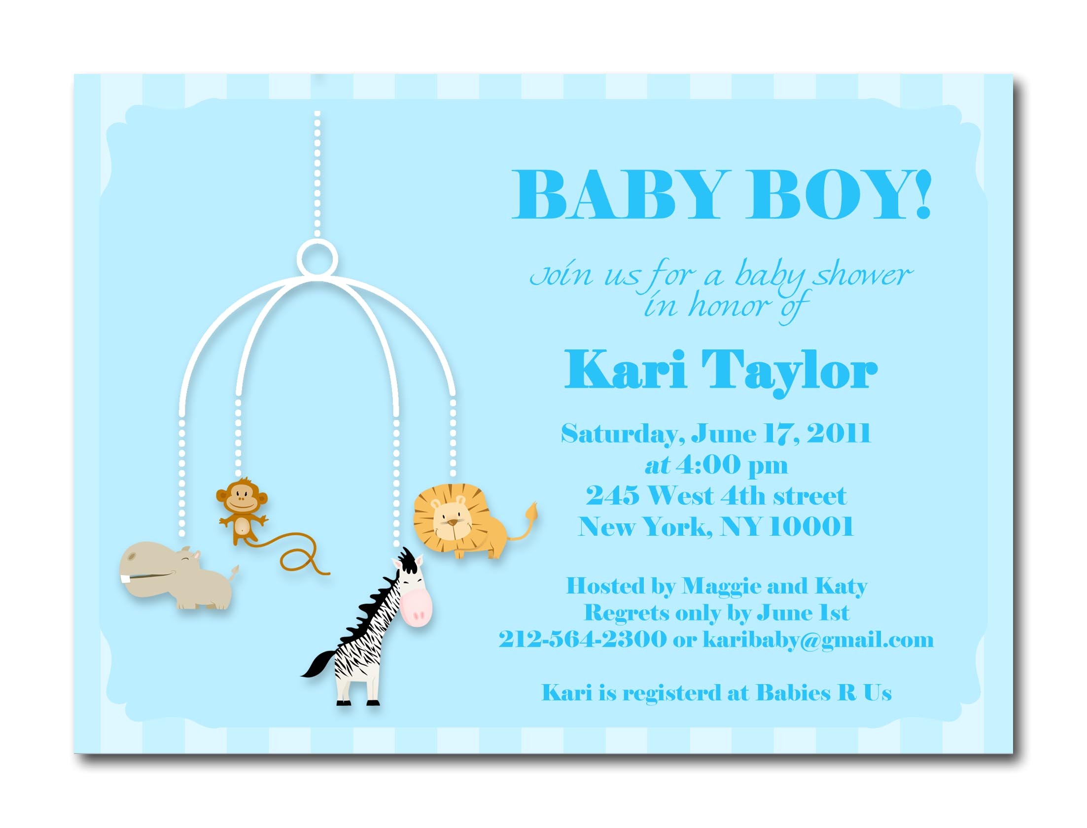 baby shower invitation cards