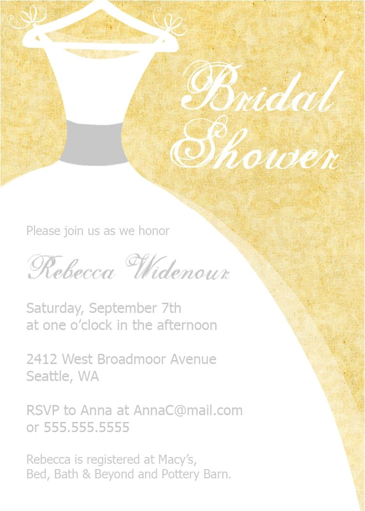 bridal shower invitations samples