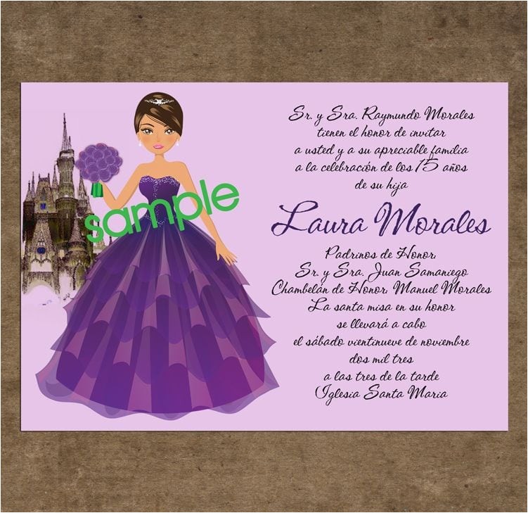 Examples Of Quinceanera Invitations Examples Of Invitation for Quinceaneras