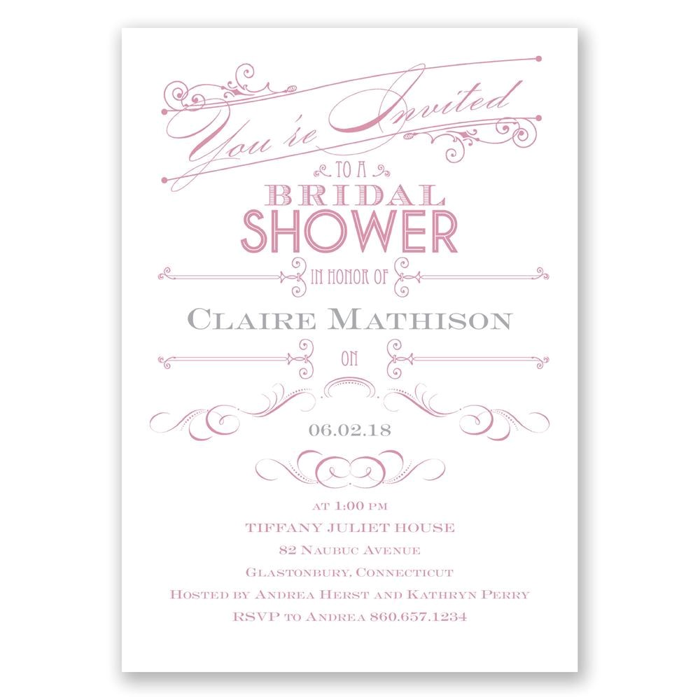 elegant intro bridal shower invitation