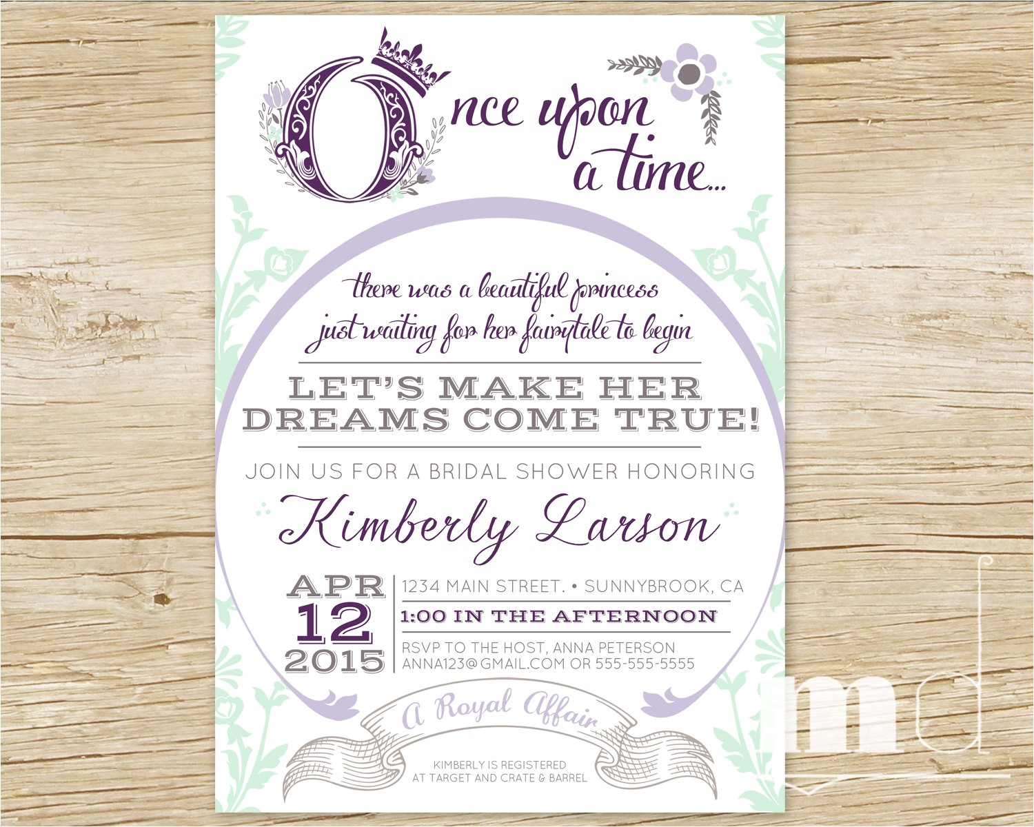 once upon a time bridal shower