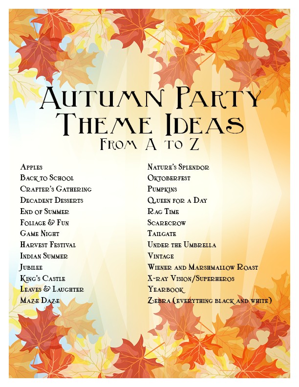 fall party ideas