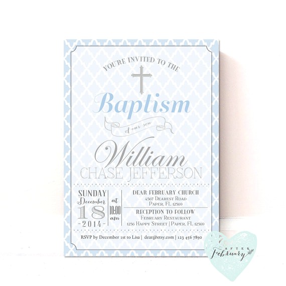 elegant baptism invitations