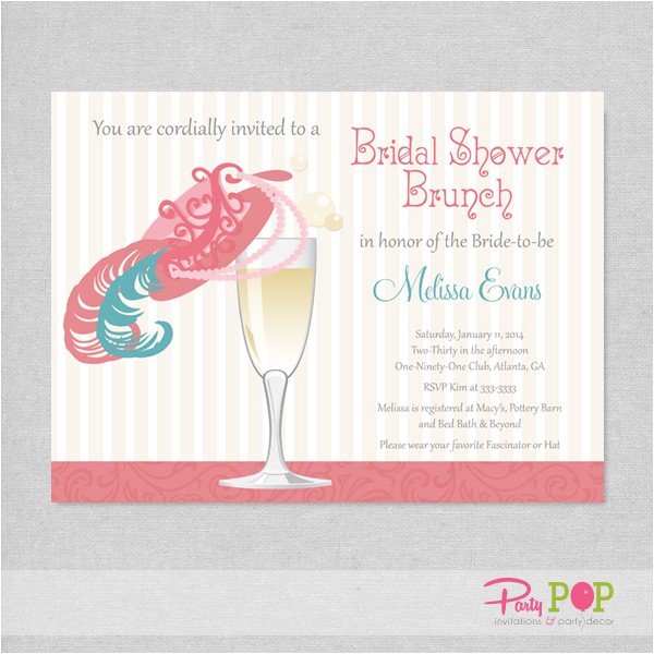 bridal shower invitations champagne