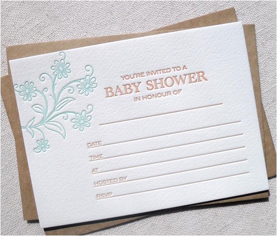 fill in baby shower invitations