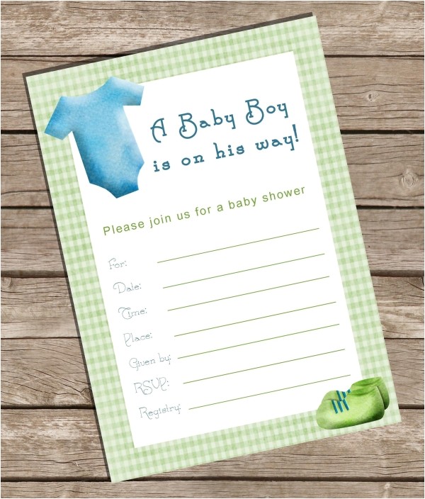 fillable baby shower invitation