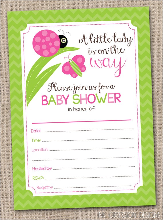 fill in baby shower invitations little