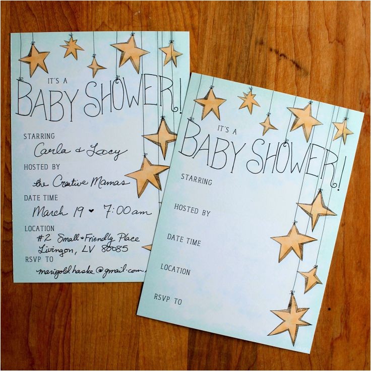 how to fill out a baby shower invitations