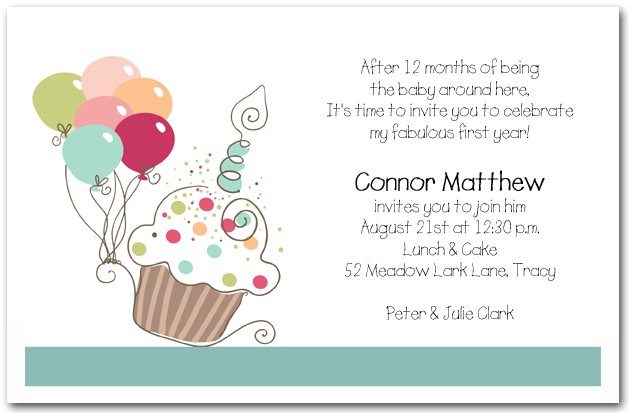 first birthday invitation wording