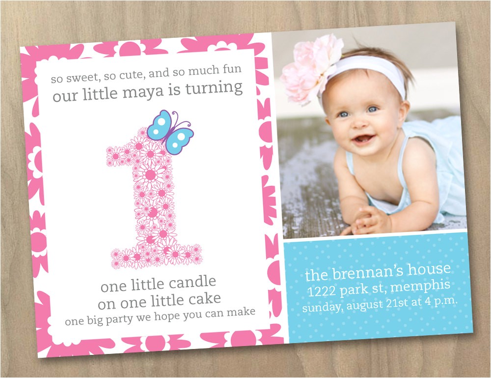 ideas of baby girl birthday party invitation