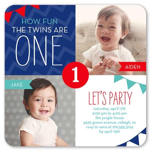 twin birthday invitations