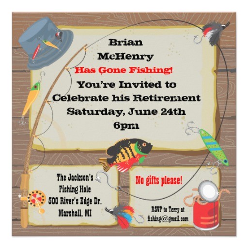 fishing retirement party invitation