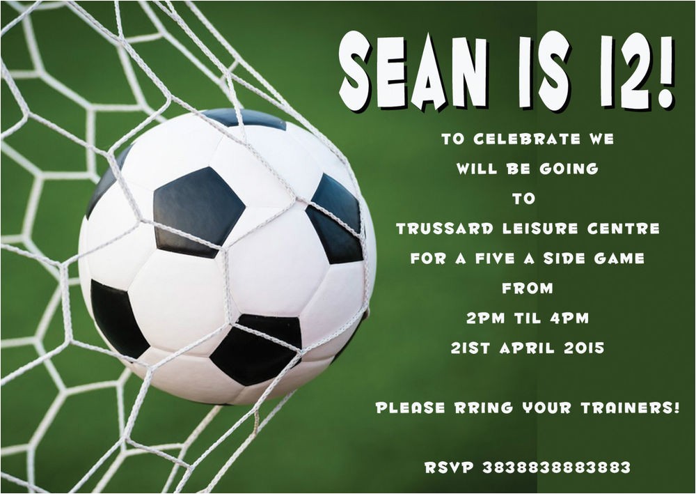 free football birthday party invitation
