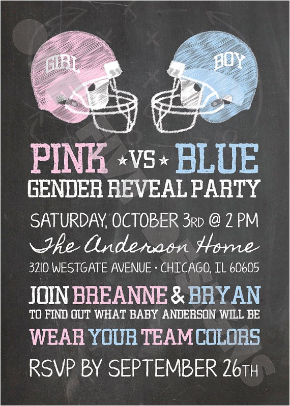 chalkboard football theme gender reveal party