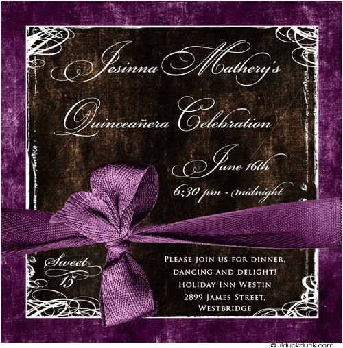 formal photo quinceanera invitation