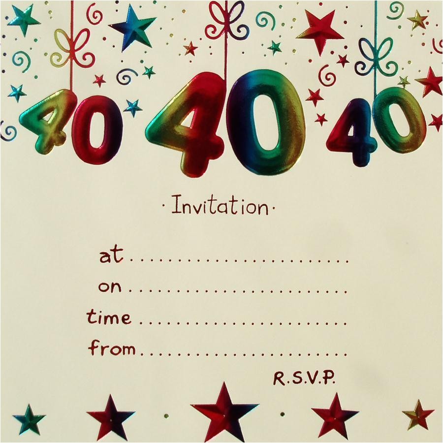 40th birthday invitation templates free