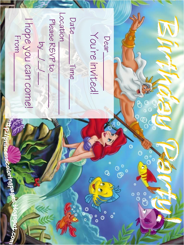 ariel little mermaid free printable 5052