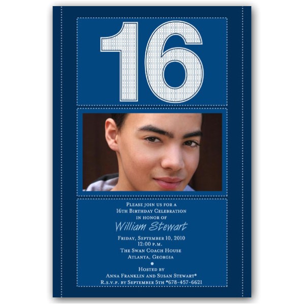 16th birthday invitations for boys