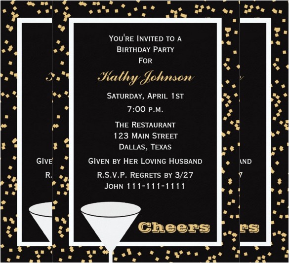sample adult birthday invitation