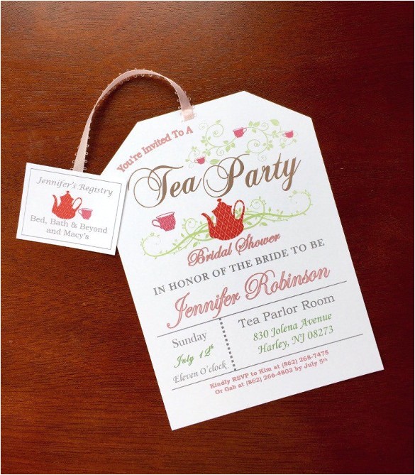 tea party invitation template