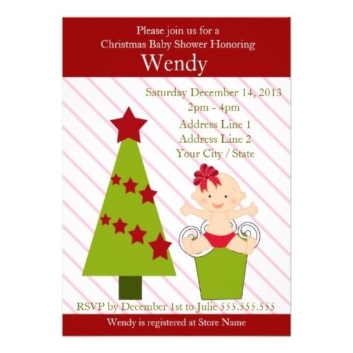 christmas baby shower invitations