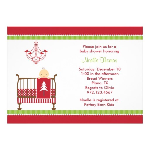 christmas crib baby shower invitations