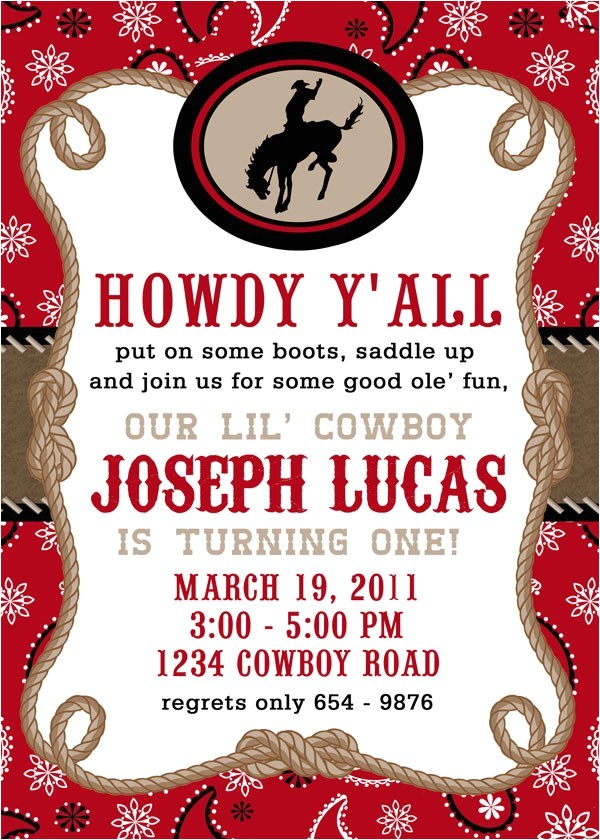 free printable cowboy birthday invitations