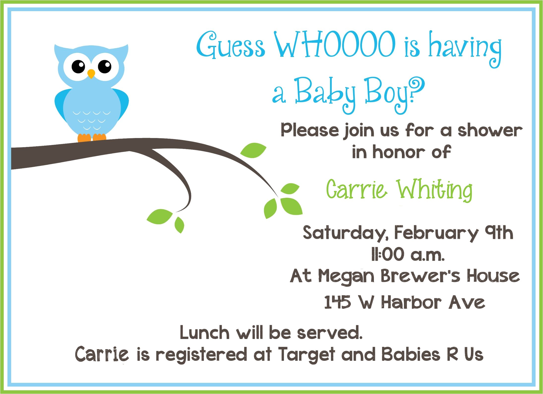 free printable owl baby shower invitations accessories