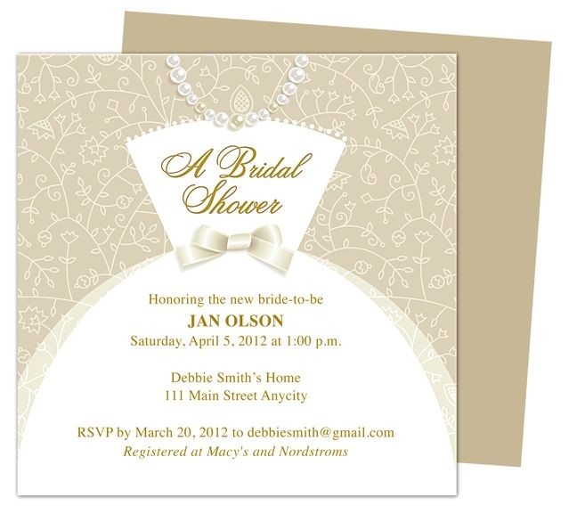 wedding bridal shower invitation templates