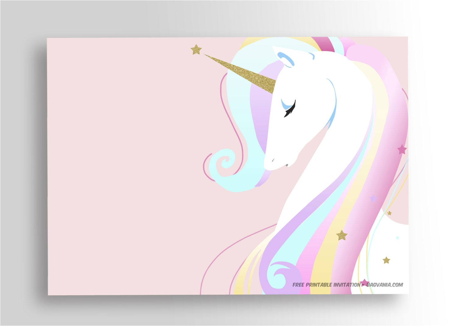 free printable unicorn birthday invitation template