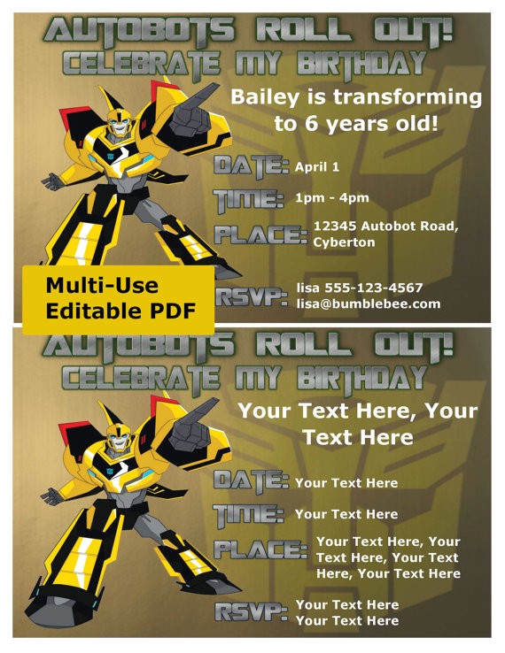 transformers party invitation editable ref=shop home active 19
