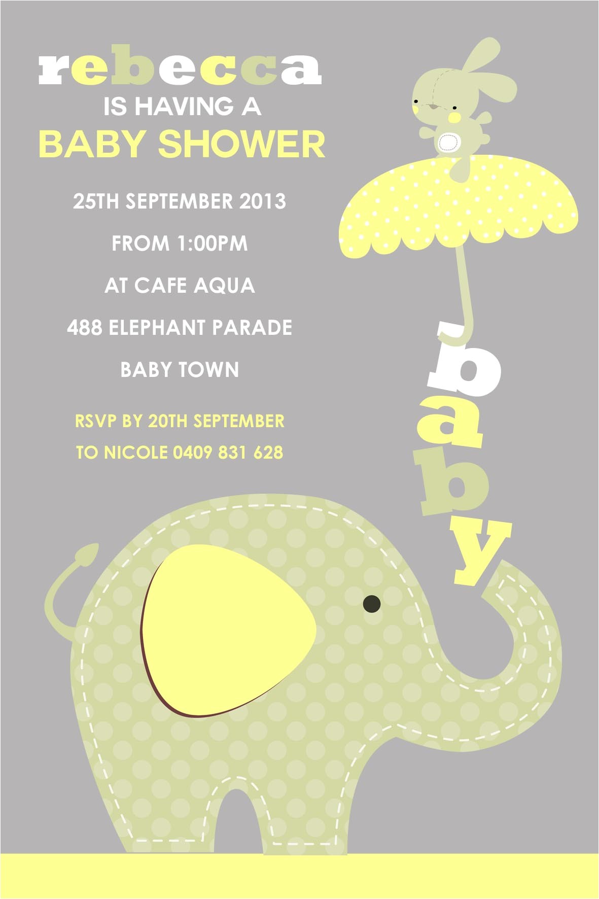 electronic baby shower invitation template