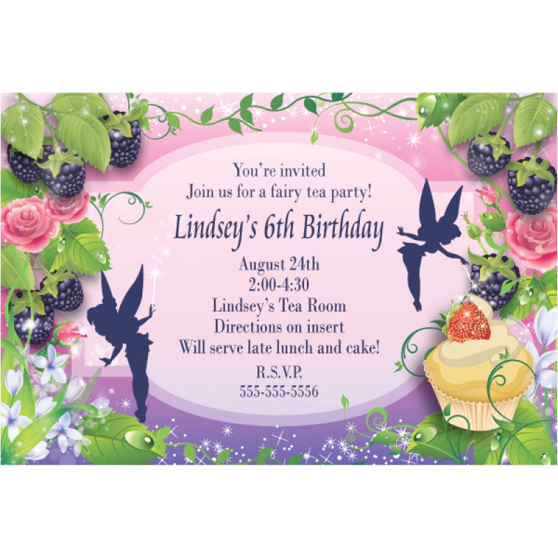fairy birthday invitation template free