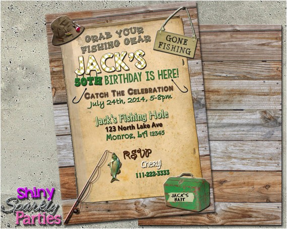 printable fishing birthday invitation