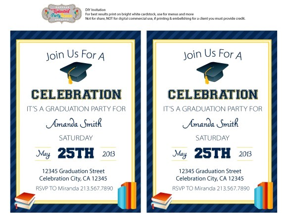 free graduation party invitation templates