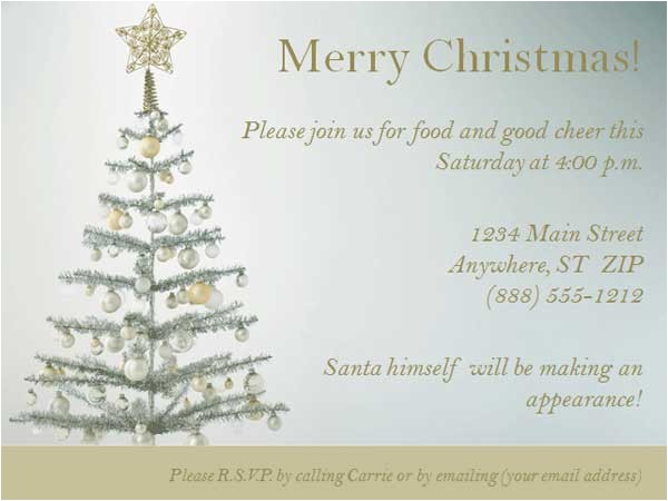 christmas party invitation templates free word