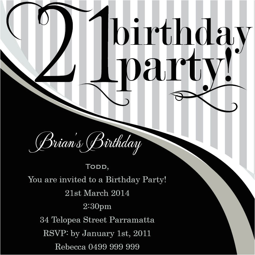 top 14 21st birthday party invitations