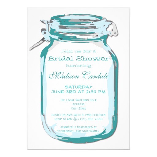 mason jar bridal shower invitations