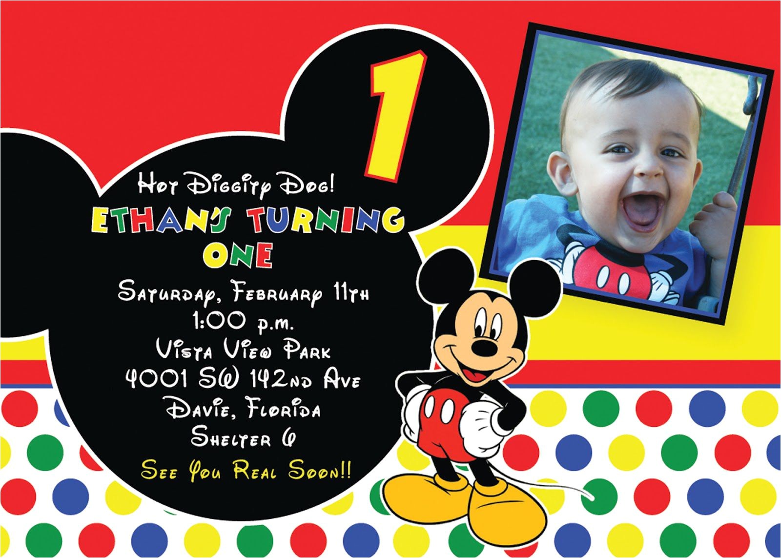 mickey mouse birthday invitation card maker