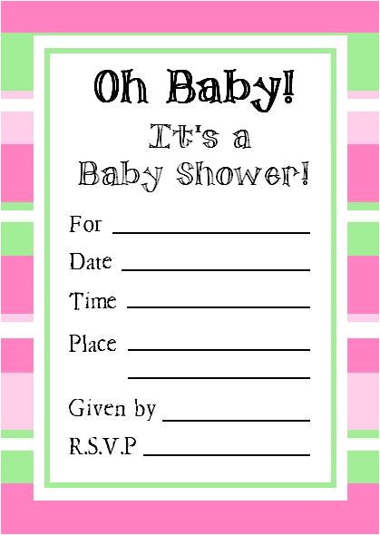 free online baby shower invitations template